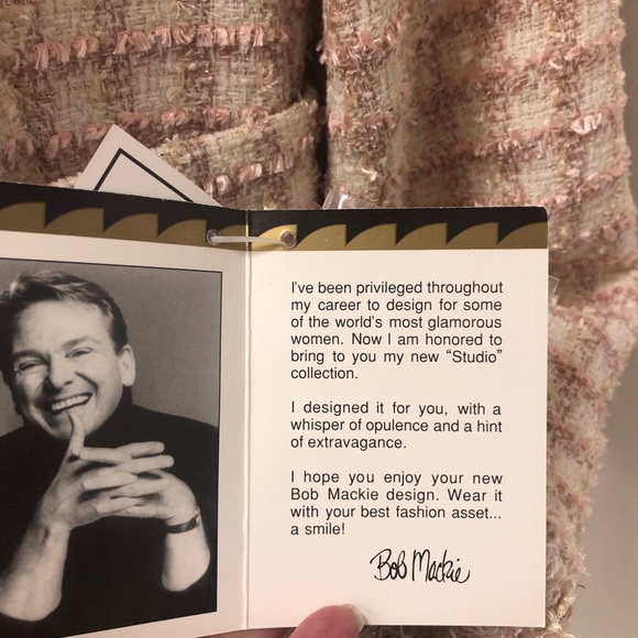 Bob Mackie Design Pretty in Pink Jacket NWT size 6 Cream/Pink/Gold! #Easter 💗🌸 - Picture 7 of 16